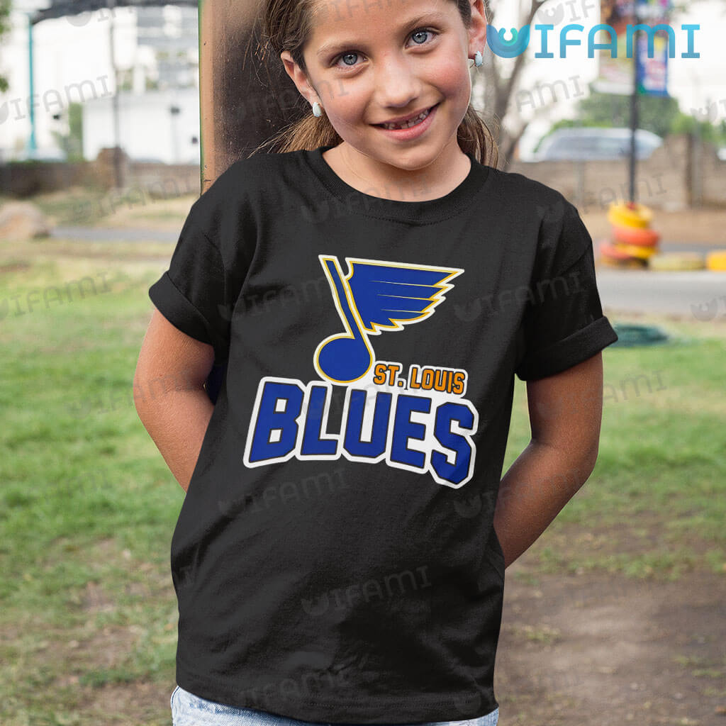 St Louis Blues Shirt Black AOP Logo St Louis Blues Gift