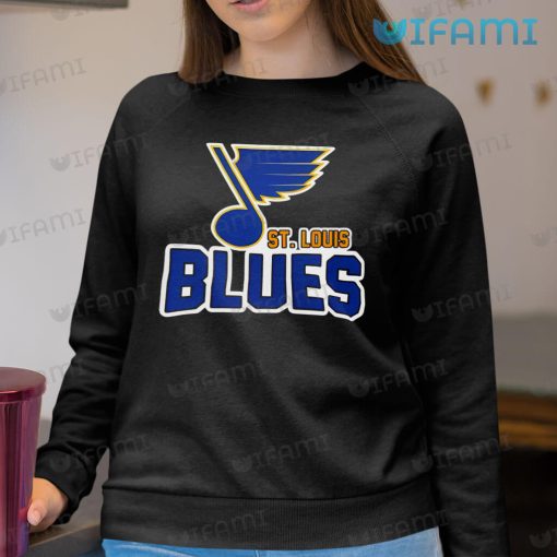 St Louis Blues Shirt Black AOP Logo St Louis Blues Gift