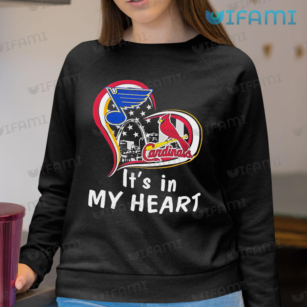 St Louis Blues Shirt Cardinals It's In My Heart St Louis Blues Gift -  Personalized Gifts: Family, Sports, Occasions, Trending