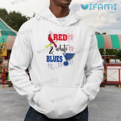 St Louis Blues Shirt Cardinals Red White Blues St Louis Blues Gift
