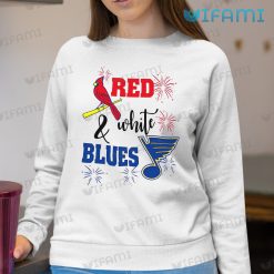 St Louis Blues Shirt Cardinals Red White Blues St Louis Blues Sweashirt