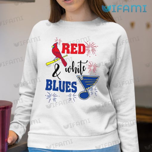 St Louis Blues Shirt Cardinals Red White Blues St Louis Blues Gift