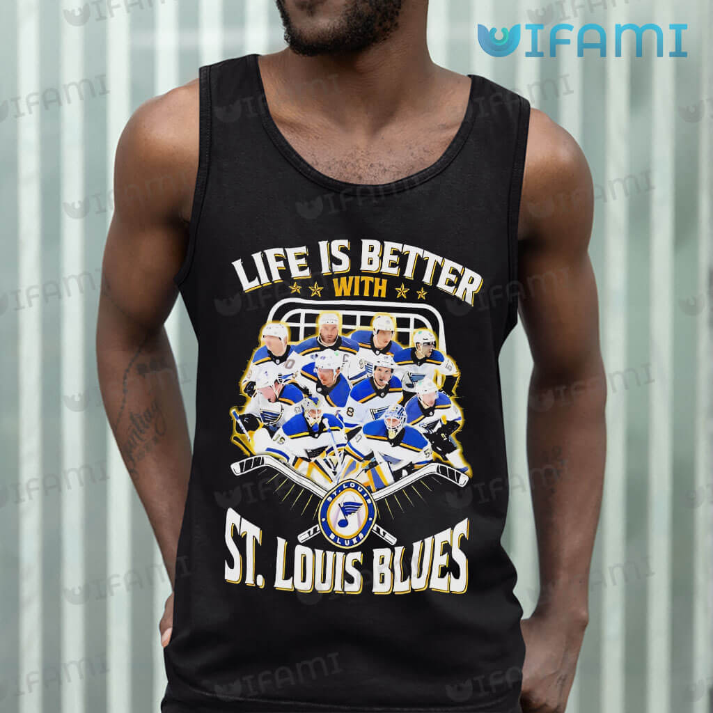St. Louis Blues Hockey Tank - XL / Royal Blue / Polyester