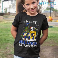 St Louis Blues Shirt Peanuts Merry Christmas St Louis Blues Kid Shirt