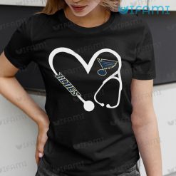 St Louis Blues Shirt Stethoscope Heart St Louis Blues Gift