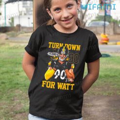TJ Watt Shirt Turn Down For Watt Signature Steelers Kid Tshirt
