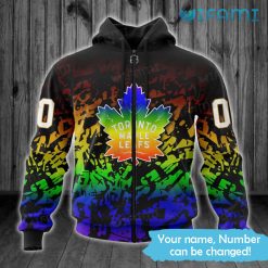 Toronto Maple Leafs Hoodie 3D Colorfull AOP Personalized Maple Leafs Zipper