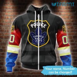 Toronto Maple Leafs Hoodie 3D Police Design Custom Maple Leafs Zipper