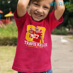 Travis Kelce Shirt 87 Splatter Pattern Kansas City Chiefs Kid Tshirt