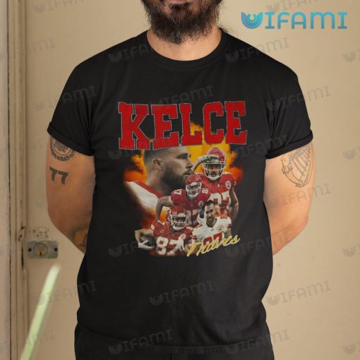Travis Kelce Shirt Fire Flame Kansas City Chiefs Gift