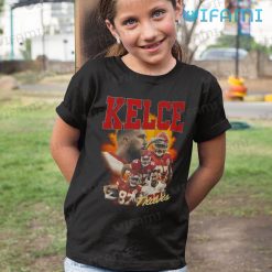 Travis Kelce Shirt Fire Flame Kansas City Chiefs Kid Tshirt