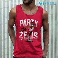 Travis Kelce Shirt Party Like Zeus Signature Kansas City Chiefs Tank Top