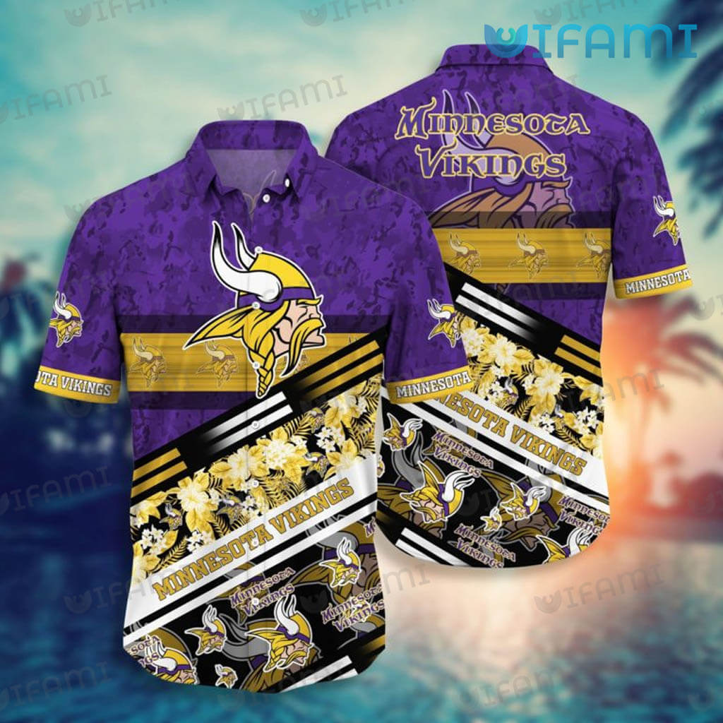 Get ready for summer with our Vikings Hawaiian Shirt!