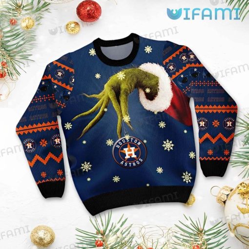 Astros Christmas Sweater Grinch Stole Logo Houston Astros Gift