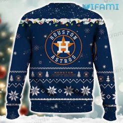 Astros Christmas Sweater Snoopy Doghouse Lights Houston Astros Present Back