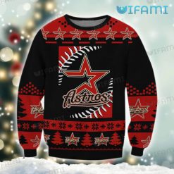Astros Christmas Sweater Snowflake Pine Tree Houston Astros Gift