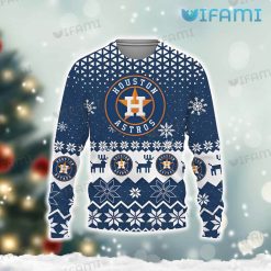 Astros Christmas Sweater Triangle Pattern Houston Astros Gift