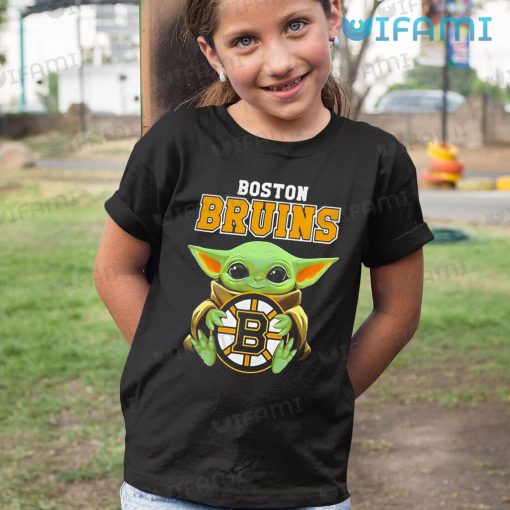 Boston Bruins Shirt Baby Yoda Holding Logo Bruins Gift