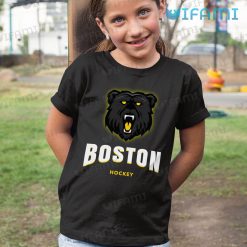 Boston Bruins Shirt Black Hockey Bear Bruins Kid Shirt