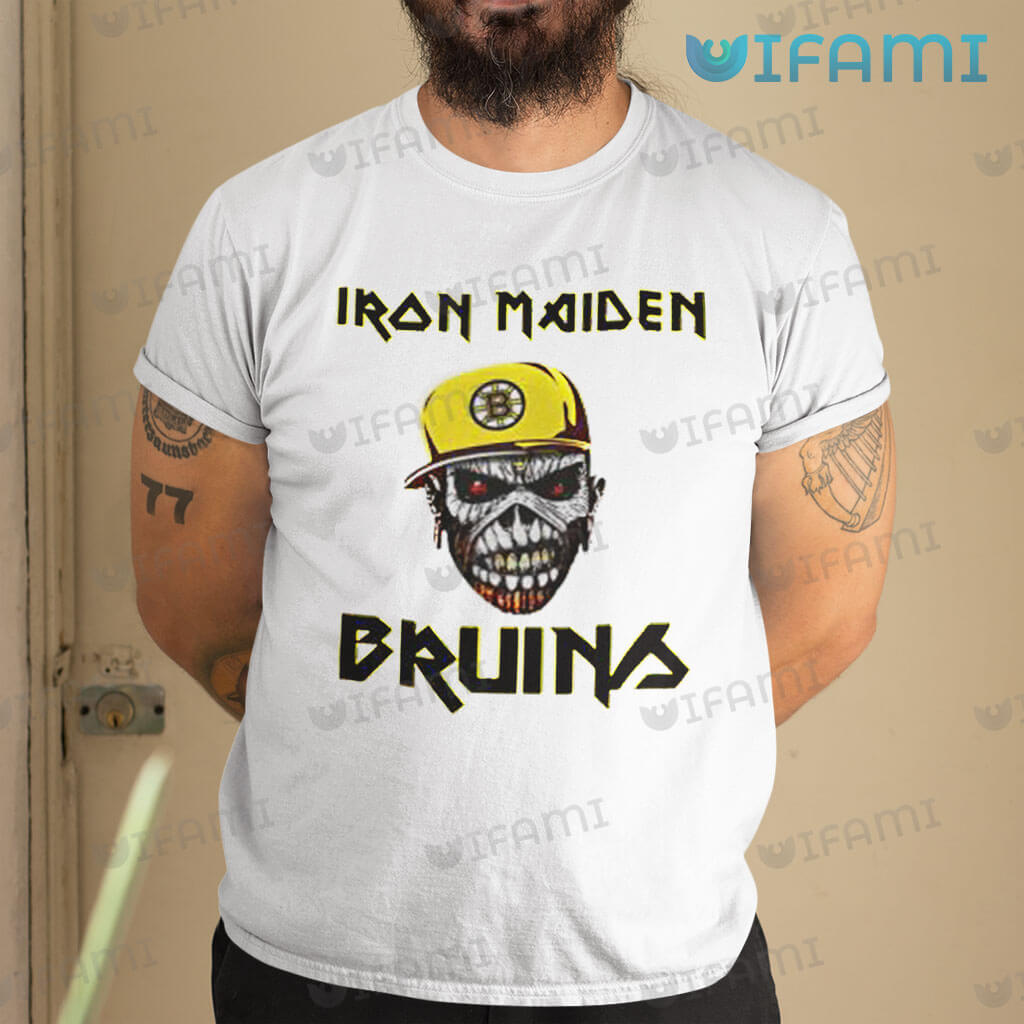 Boston Bruins Shirt Iron Maiden Skull Bruins Gift