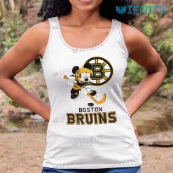 Boston Bruins Shirt Mickey Mouse Playing Hockey Bruins Tank Top