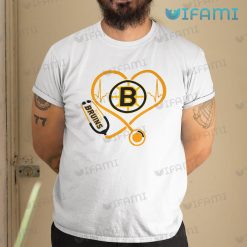 Boston Bruins Shirt Stethoscope Heartbeat Bruins Gift