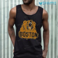 Boston Bruins Shirt Wall Pattern Hockey Bear Bruins Tank Top