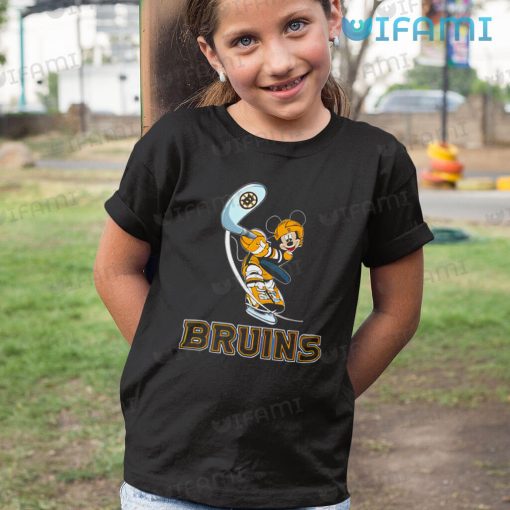 Boston Bruins T-Shirt Mickey Mouse Playing Hockey Bruins Gift