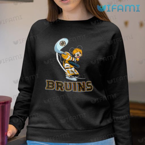 Boston Bruins T-Shirt Mickey Mouse Playing Hockey Bruins Gift