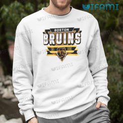 Bruins Shirt Adidas White Reverse Retro Logo Boston Bruins Sweashirt