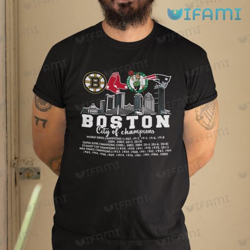 Bruins Shirt Skyline Red Sox Celtics Patriots Boston Bruins Gift