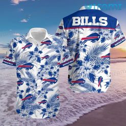 Buffalo Bills Hawaiian Shirt Aloha Hibiscus Palm Leaves Buffalo Bills Gift