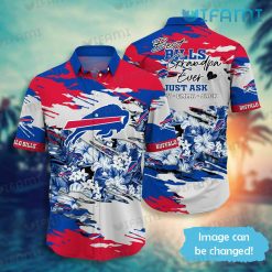Buffalo Bills Hawaiian Shirt Best Grandpa Ever Hibiscus Pattern Custom Buffalo Bills Gift