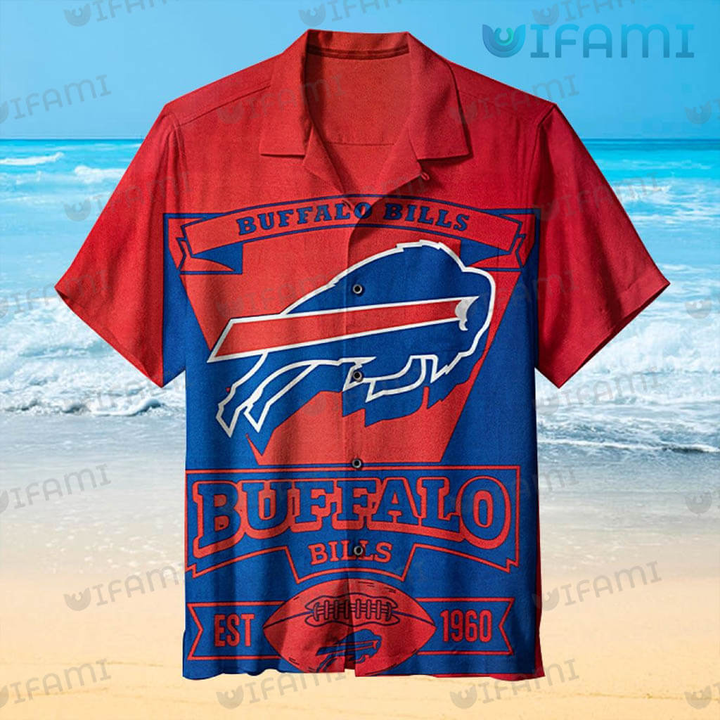 Buffalo Bills Hawaiian Shirt Blue Red Classic Buffalo Bills Gift