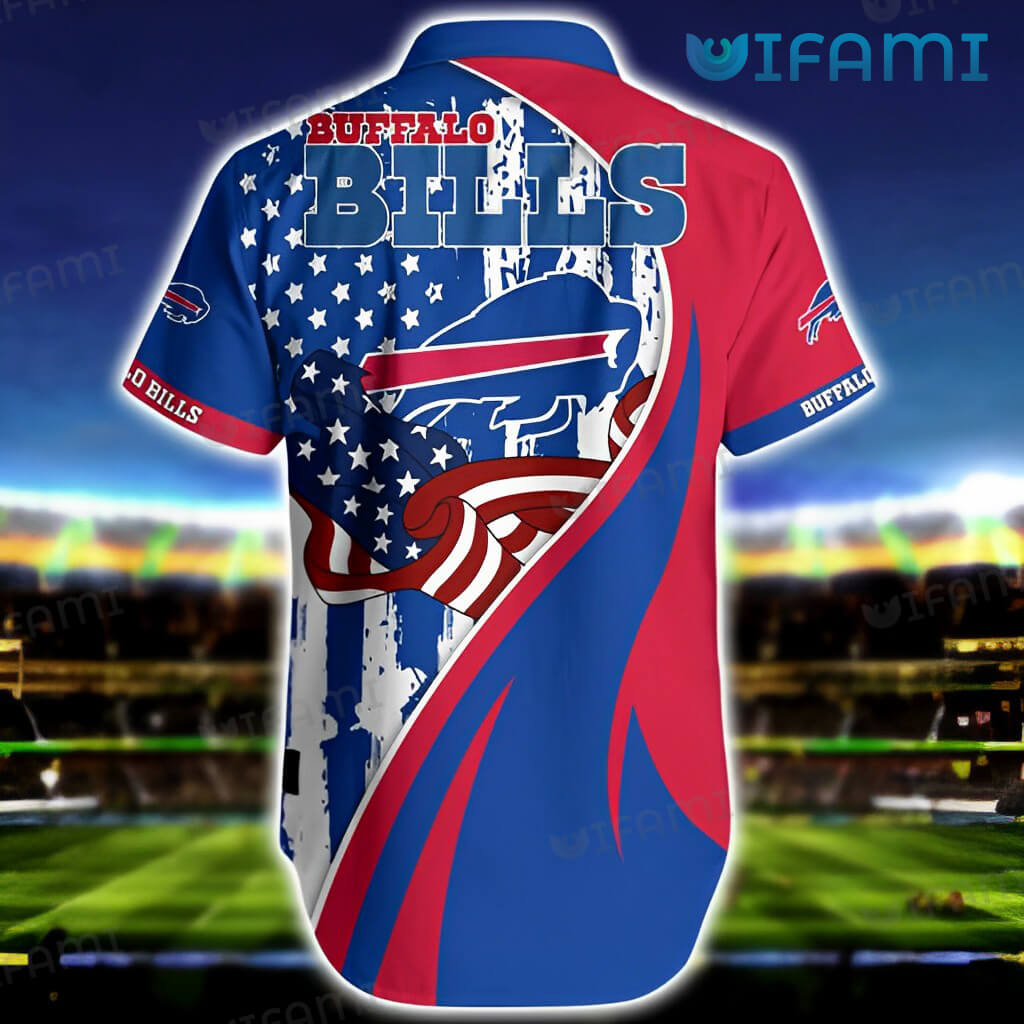 Buffalo Bills Hawaiian Shirt Fire American Flag Classic Buffalo Bills Gift