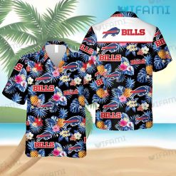 Buffalo Bills Hawaiian Shirt Flower Pineapple Palm Leaves Buffalo Bills Gift