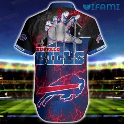 Buffalo Bills Hawaiian Shirt Godfather Hand Buffalo Bills Present Back