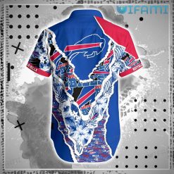 Buffalo Bills Hawaiian Shirt Hibiscus Logo Buffalo Bills Present Back