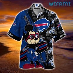 Buffalo Bills Hawaiian Shirt Mickey Floral Pattern Buffalo Bills Present