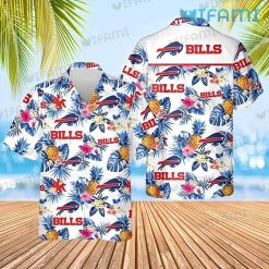 Buffalo Bills Hawaiian Shirt Pineapple Tropical Leaves Buffalo Bills Gift