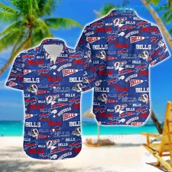 Buffalo Bills Hawaiian Shirt Retro Bisons Logo Buffalo Bills Gift Idea