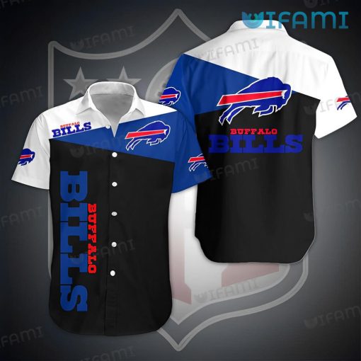 Buffalo Bills Hawaiian Shirt White Black Blue Buffalo Bills Gift