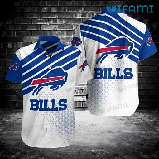 Buffalo Bills Hawaiian Shirt White Blue Classic Buffalo Bills Gift