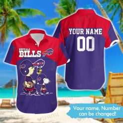 Buffalo Bills Hawaiian Shirt Woodstock Charlie Brown Snoopy Custom Buffalo Bills Gift