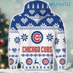 Chicago Cubs Sweater Christmas Heart Cubs Hoodie back