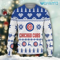 Chicago Cubs Sweater Christmas Heart Cubs Present