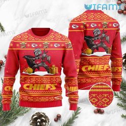 Chiefs Christmas Sweater Baby Yoda Boba Fett Kansas City Chiefs Gift