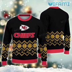 Chiefs Christmas Sweater Black Tribal Pattern Kansas City Chiefs Gift