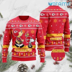 Chiefs Christmas Sweater Charlie Snoopy Woodstock Kansas City Chiefs Gift