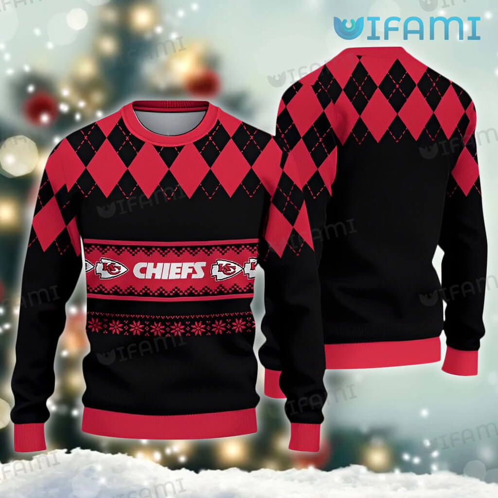 Stay Festive with Our Chiefs Criss Cross Ugly Sweater